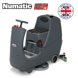 Numatic CRL8072 ride on scrubber dryer for large area floor cleaning