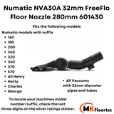 Numatic 32mm hoover floor tool foot for 32mm vacuum cleaners 601430