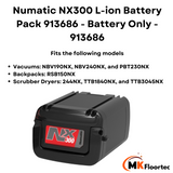 Numatic NX300 L-ion Battery Pack 913686 - Battery Only - 913686