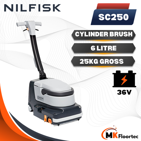 Nilfisk SC250 Compact Scrubber Dryer Battery Powered - Cordless