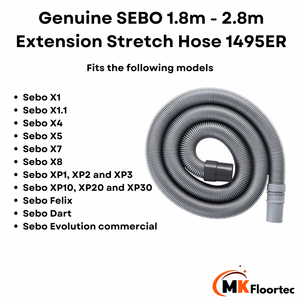 Seblo 2 Sebo 1495ER Extension Stretch Suction Hose – M.K. Floortec Services Ltd