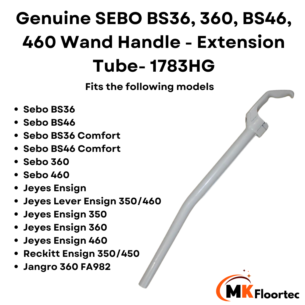 Sebo BS36, 360, BS46, 460 Wand Handle - Extension Tube- 1783HG