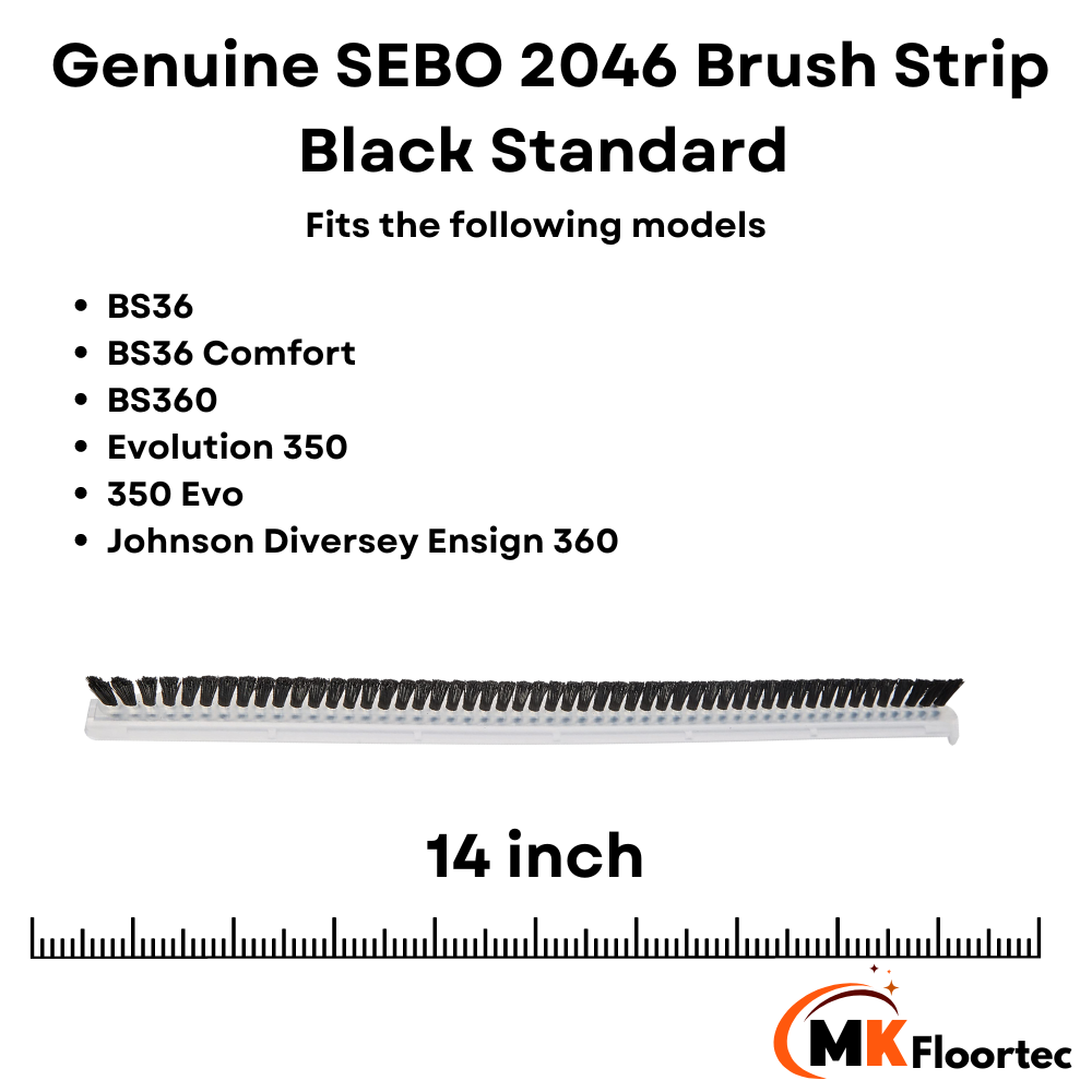 Genuine Sebo Black Standard Brush Strip BS36/360/Evolution 350 36cm - 2046