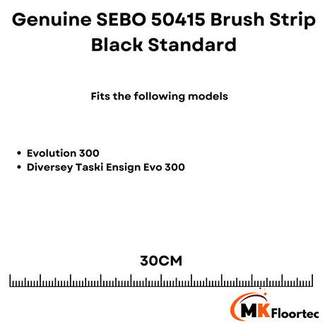 Genuine Sebo Black Standard Brush Strip Evolution 300 - 50415