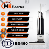 SEBO BS460 Commercial Upright Vacuum Cleaner Twin Motor 46cm Width 91090GB