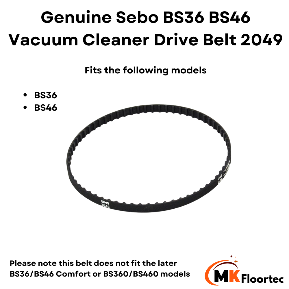 Sebo BS36 BS46 Vacuum Cleaner Drive Belt 2049