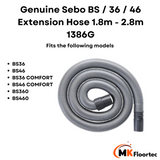 Genuine Sebo BS / 36 / 46 Extension Hose 1.8m - 2.8m 1386G