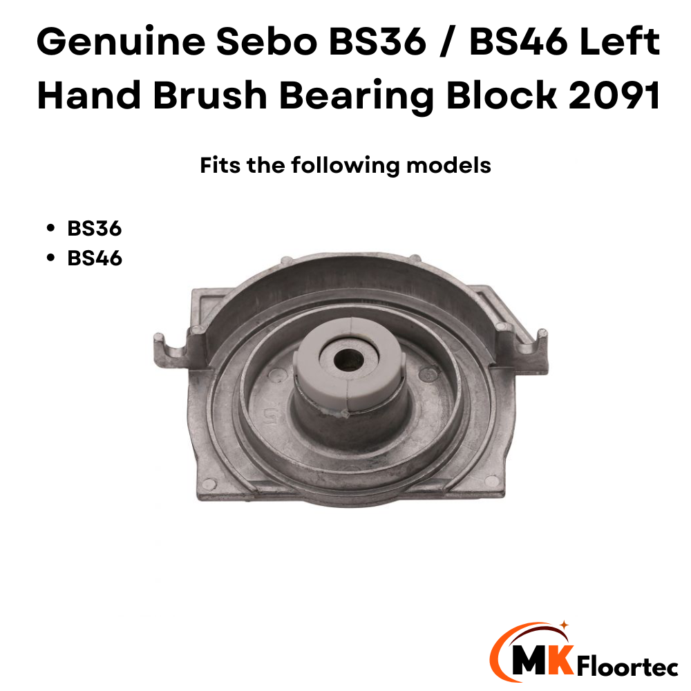 Sebo BS36 / BS46 Left Hand Brush Bearing Block 2091