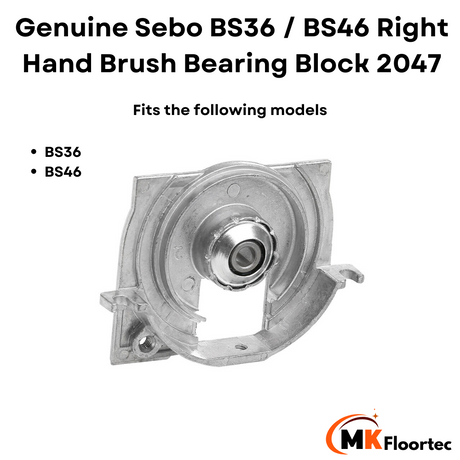 Sebo BS36 / BS46 Right Hand Brush Bearing Block 2047