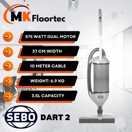 SEBO Dart 2 Commercial Upright Vacuum Cleaner 37cm Width 9859GB