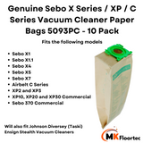 Genuine Sebo X Series / XP / C Series Vacuum Cleaner Paper Bags 5093PC - 10 Pack