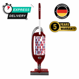 SEBO FELIX Rosso vacuum cleaner with S-Class filtration captures 99.97% of particles, ideal for allergy sufferers and easy to maintain. 