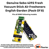 Sebo 4292 Fresh Vacuum Stick Air Fresheners Capsules English Garden (Pack Of 8)