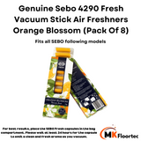 Sebo 4290 Fresh Vacuum Stick Air Fresheners Capsules Orange Blossom (Pack Of 8)