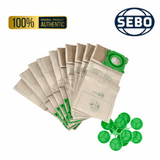 hoover paper dust bags for sebo x1 x4 x7 xp commercial vacuum cleaners 10 pack 5093pc