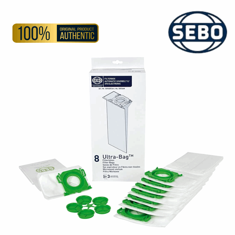 Sebo Sebo 5093ER X Series Vacuum Cleaner Ultra Dust Bags – M.K. Floortec ...