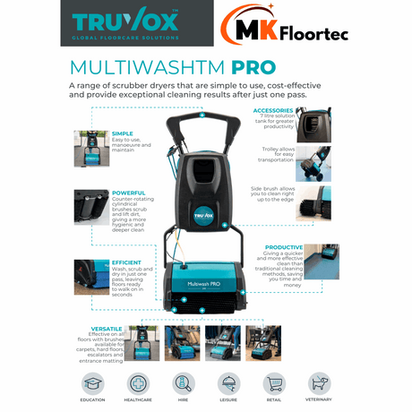 Truvox Multiwash Pro 340 Floor Scrubber Dryer