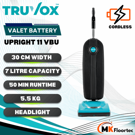 Truvox Valet Battery Upright Commercial Vacuum Cleaner Cordless VBU