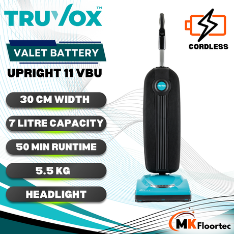 Truvox Valet Battery Upright Commercial Vacuum Cleaner Cordless VBU