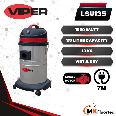 Viper LSU135 Wet & Dry Vacuum Cleaner 35 Litre