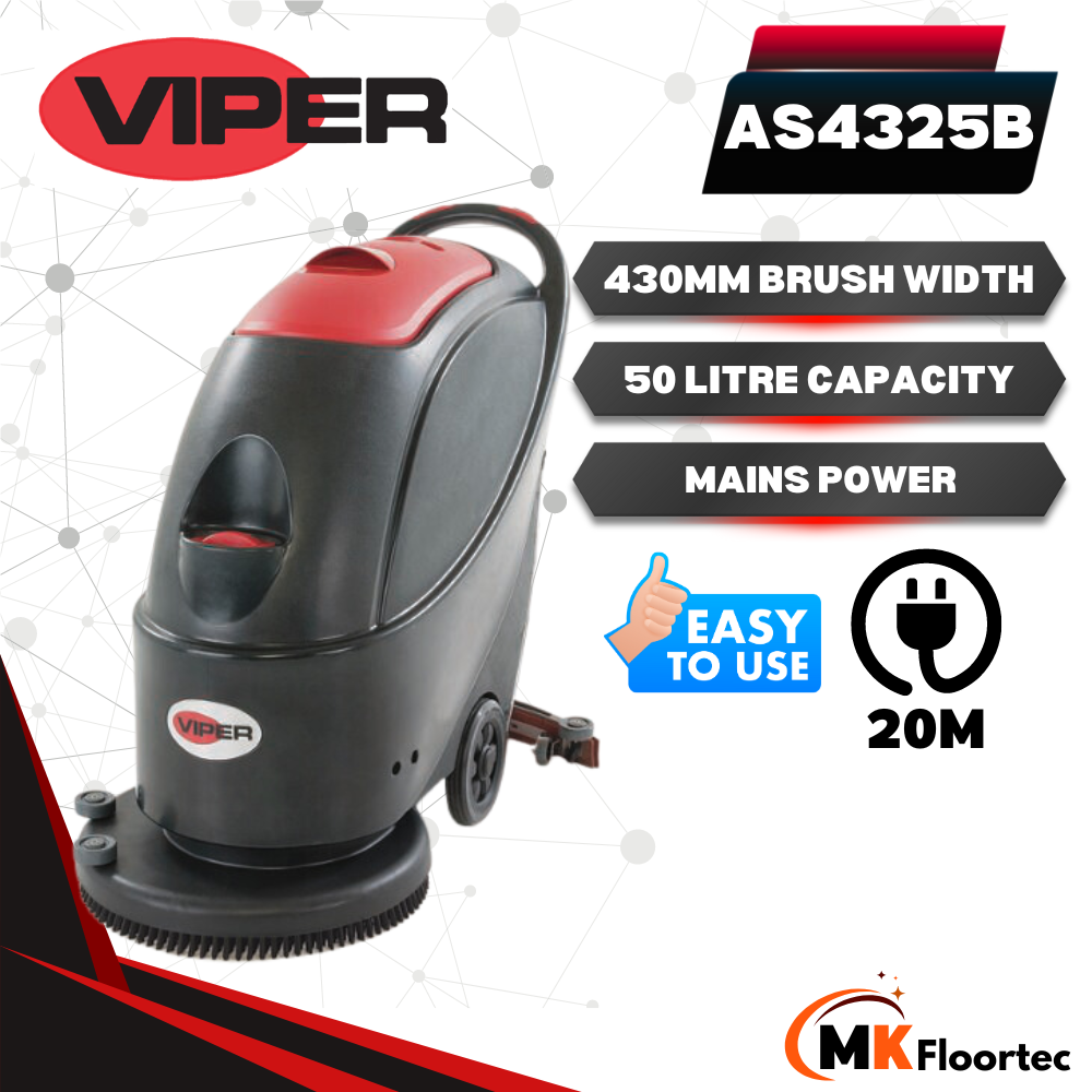 Viper AS430C Mains Cable Scrubber Dryer 17 Inch - 50 Litre