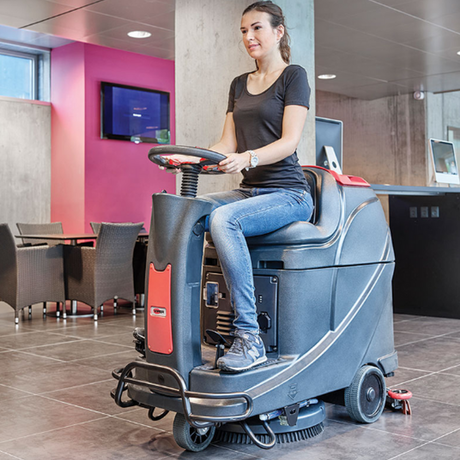 Viper AS530R Micro Ride On Battery Powered Scrubber Dryer - M.K. Floortec Services Ltd