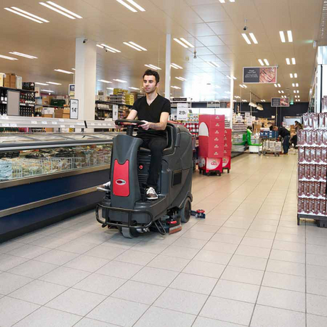 Viper AS710R Ride On Battery Powered Scrubber Dryer - M.K. Floortec Services Ltd