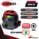 Viper DSU12 HEPA Dry Commercial Vacuum Cleaner 12L